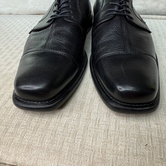 Johnston & Murphy Mens Black Leather Cap Toe Oxfords Size 12M - Picture 3 of 9